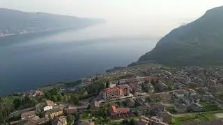 Gardola drone flight on the edge of Lake Garda DJI Mini 3 Pro