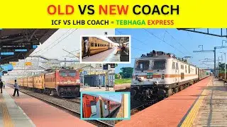 Tebhaga Express ICF vs LHB  full speed crossing| Journey Junction Diaries