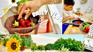Life&rsquo;s Sweet Moments: Flowers, Food, and Fresh Air 🌸🍓🍴