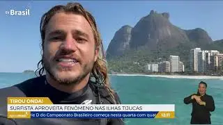 RJ | Surfista Caio Vaz aproveita ressaca e pega ondas raras