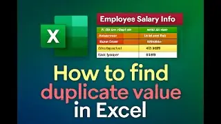 How to find Duplicate Value in Excel |how to find duplicates in excel |how to find duplicate record