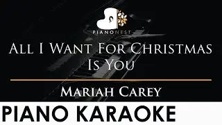 Mariah Carey - All I Want For Christmas Is You - Piano Karaoke Instrumental Cover with Lyrics