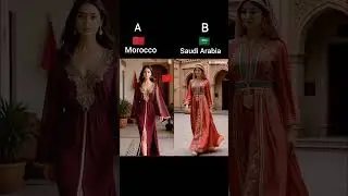 Morocco 🇲🇦 vs Saudi Arabia 🇸🇦 | Traditional Fashion Battle | Who Wore It Best? #aigirl #fashion
