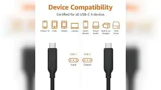 Review: Amazon Basics USB-C to USB-C 4 Fast Charger Cable, 40 Gbps, 8K Video, 240W, USB-IF Cer...