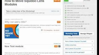 Learn Squidoo: How to Rearrange Squidoo Lens Modules