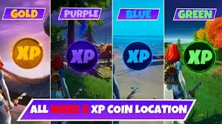 *NEW* All Week 8 Xp coins location in Fortnite Chapter 2 Season 4 (Gold,Purple,Blue & Green)