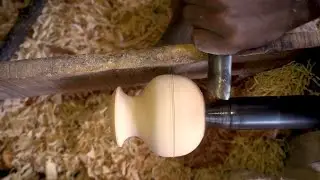 Woodturning - Making A Beautiful Pot With Piece Of Wood // Wood design