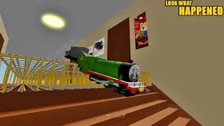 Driving Trains Down Giant Stairs in Roblox and It Went Completely Wrong Games Compilation