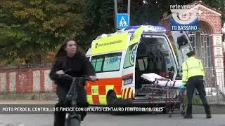 MOTO PERDE IL CONTROLLO E FINISCE CON UN'AUTO: CENTAURO FERITO | 18/10/2025