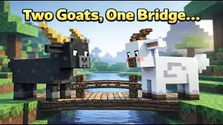 Two Goats, One Bridge&hellip; Who Will Move? 😂 | Minecraft Story
