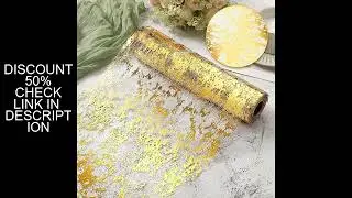 Sparkle Metallic Table Runners Gold Silver Thin Table Runner Glitter Sequin Metallic Foil Mesh Roll