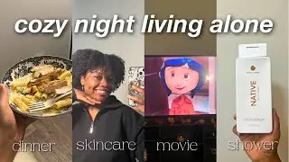 My COZY Fall Night Routine! cooking, selfcare + more | living alone diaries