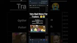 Bad News for trader in market 📈 #nifty #live #update #stockmarket #viral #shorts #video #sensex