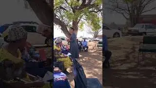 Moepi Secondary School pre-trial Pledge signing, message of support by Mrs Tseke K, Sibis Primary 