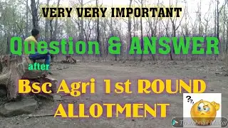 VERY VERY IMPORTANT QUESTION AND ANSWER! bsc agri admission 2019