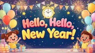 Hello Hello New Year 🎊 | Happy New Year Song for Kids | Fun Sing-Along & Actions