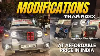THAR FREE MODIFICATION ? || BASE TO TOP 40,000 ONLY || THAR LOVER #karolbagh #tharlover #thar4x4 