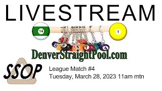 Livestream Denver Straight Pool League Match 4