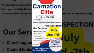Carnation Elite, Dallas, Free Inspection +1(214)-597-4922 #roadtrip #autorepair #viral #desi #dallas
