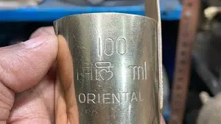 Old Vintage Brass Measuring Cup 100 ml - NOW ON SALE 🏷 |