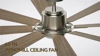 F8217SN110V Featuring a striking windmill silhouette with 8 walnut finish blades