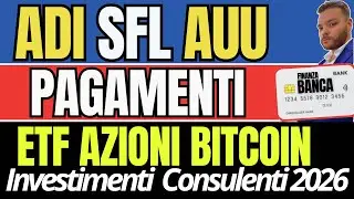 LAVORAZIONI GENNAIO 🔴 ADI SFL AUU PARTITI! ✅ INVESTIMENTI 👉 Trading Azioni, Bitcoin Consulenti 2026