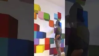 3D Tetris optical illusion #shorts #posca #3d