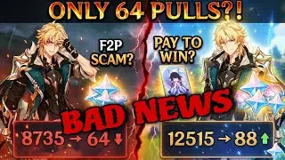 THIS IS BAD! Version 6.4 Is a Disaster for F2P&hellip; Only 64 Pulls? - Genshin Impact