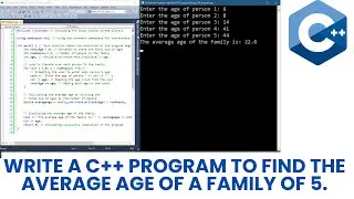 Write a C++ program to find the average age of a family of 5  static cast example.