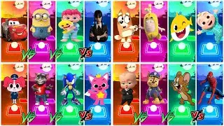 BUS EATER 🆚 EXTRA SLIDE 🆚 SKIBIDI TOILET 🆚 HOUSE HEAD 🆚 ODDBODS | Tiles Hop EDM Rush!