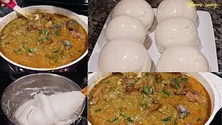 How To Make Ghana Street Food Banku Without Fermented Corn Dough|| Ghana Corn Flour Banku #asmr