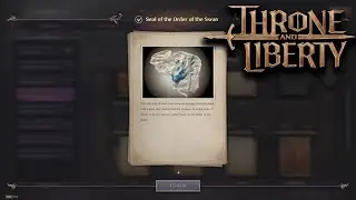 Seal of the Order of the Swan - Near Watchers Post Codex THRONE AND LIBERTY