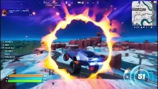 Fortnite | Jump through flaming rings in a vehicle