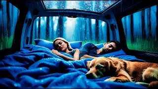 Cozy Car Rainstorm ⛈️ Instant Sleep with Thunder & Rain Sounds for Deep Sleep and Insomnia Relief#01