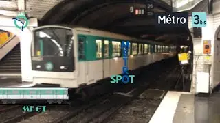 RATP Metro 3 bis, spot sur le M67 en action.