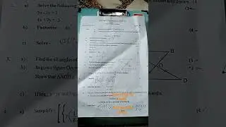 class 9 icse board question paper|half yearly examination paper| math question paper | #shorts #exam