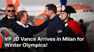 WATCH: US VP Vance, Wife Usha and Secretary Rubio Arrive in Milan for Winter Olympics | AD1Z