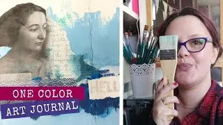 Easy Art Journal Ideas | One Color Journal Page