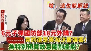 【解說】6元子彈國防部18元外購？買的還是美淘汰舊彈藥！為特別預算故意閹割產能？｜立法院質詢｜馬文君