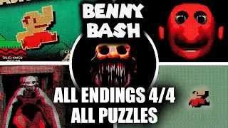 Benny Bash - All Endings 4/4 & All Puzzles in Full Game Walkthrough (Showcase)