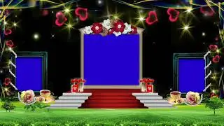 Wedding blue screen background