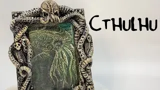 🐙 DIY polyclay Cthulhu KRAKEN Frame & Picture (making of) | using Sculpey & Fimo