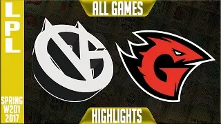 Vici Gaming vs Game Talents All Games - LPL Week 2 Day 4 Spring 2017 - VG vs GT All Games