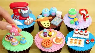 Miniature Dessert Cupcakes! Realistic Hacks And Crafts Mini Food | ミニチュア工芸