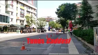 Ankara Tunus caddesi yürüyüş aşağıdan yukarı temmuz 2021