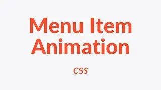 Menu Item Hover Animation CSS