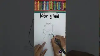 baby groot drawing #marvel  #drawing #groot #artist