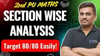 2nd PU Maths  Section wise most important questions annual examination 2026 || Target 80/80 in maths