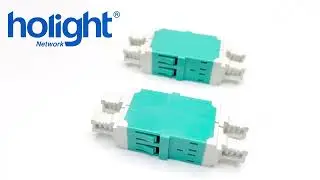 Fiber Optic Adapter LC OM3 Quad Aqua Intersive NO Flange
