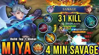 Mobile legends Mia charector 31kills+☠️😱 || mlbb savage x3
